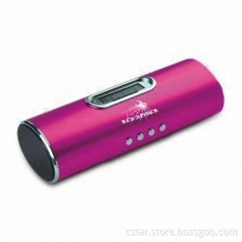 Mini Speaker with Digital LED Screen and FM Radio Function, Supports SD/MMC Card